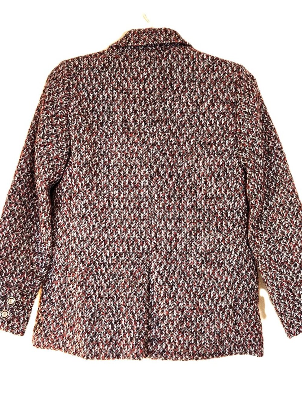 NWT Sam Edelman Willow Chevron Tweed Blazer Gardenia Autumn Small - Picture 7 of 16